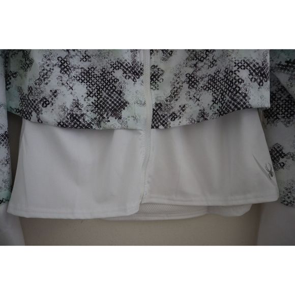 Spyder Active SP835 Women's Sz M White/Black Layered Jacket w/Thumbholes $98 - Picture 5 of 12